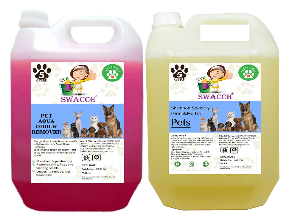 Thumbnail: swacch Pet Aqua Odour Remover + Pet Shampoo 5 Litre Combo Pack