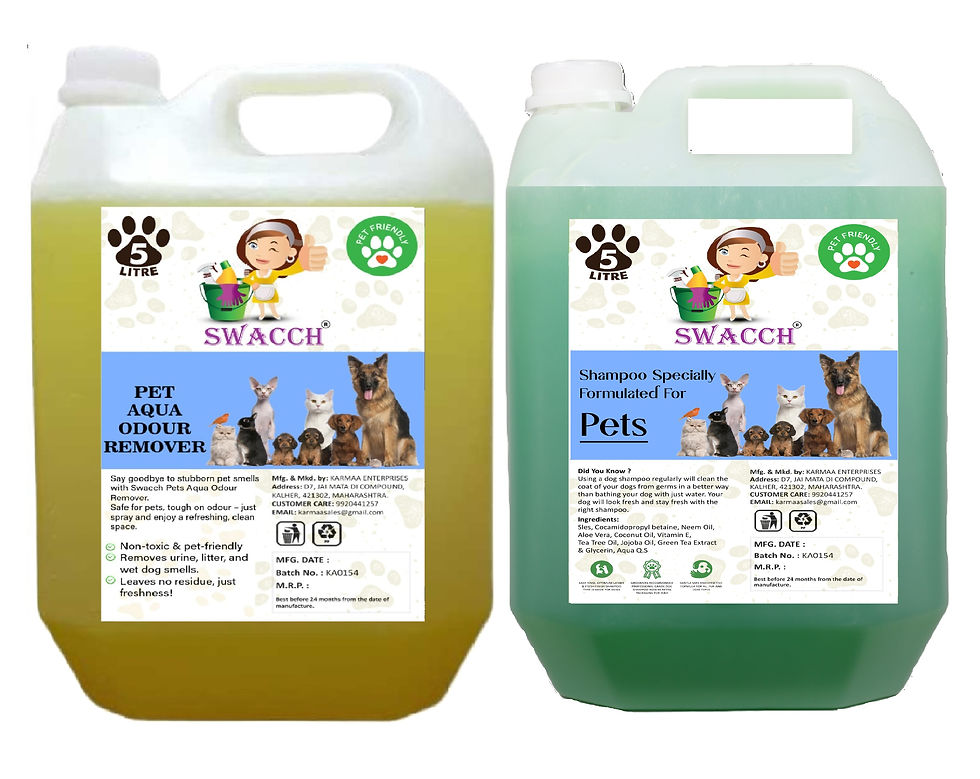 Thumbnail: swacch Pet Aqua Odour Remover + Pet Shampoo 5 Litre Combo Pack