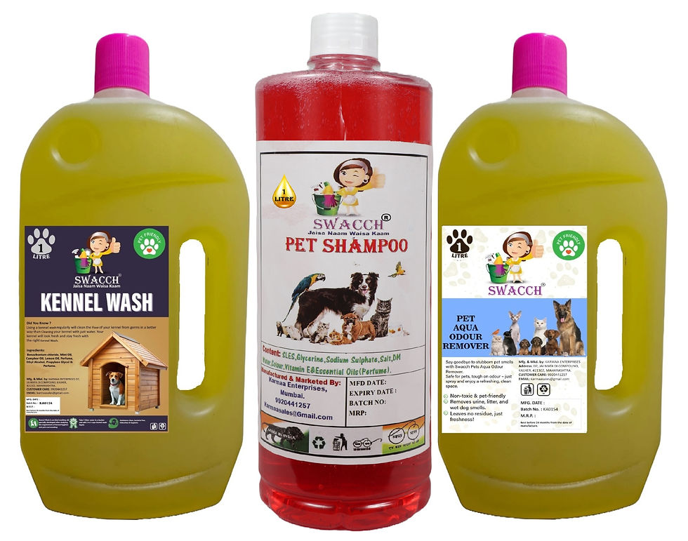 Thumbnail: swacch Kennel Wash + Pet Shampoo & Pet Aqua Odour Remover Combo Pack of 3