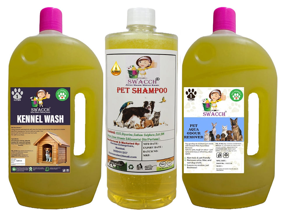 Thumbnail: swacch Kennel Wash + Pet Shampoo & Pet Aqua Odour Remover Combo Pack of 3