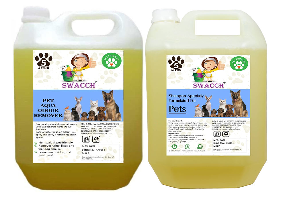 Thumbnail: swacch Pet Aqua Odour Remover + Pet Shampoo 5 Litre Combo Pack