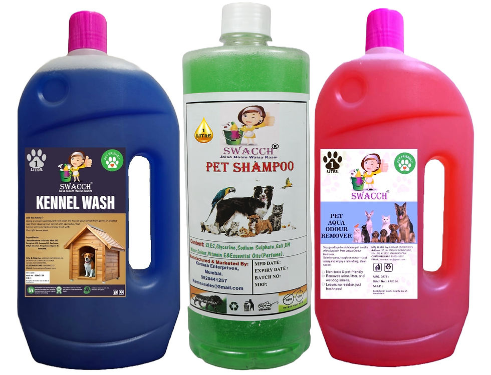 Thumbnail: swacch Kennel Wash + Pet Shampoo & Pet Aqua Odour Remover Combo Pack of 3