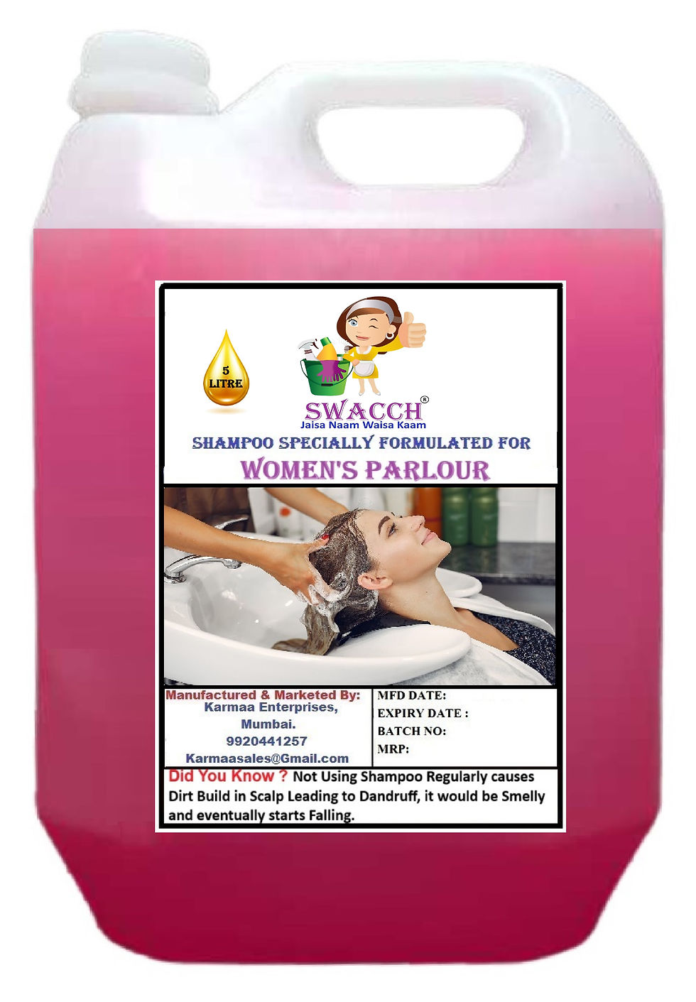 Thumbnail: Swacch Hair Shampoo For Women's Parlour 5 Litre