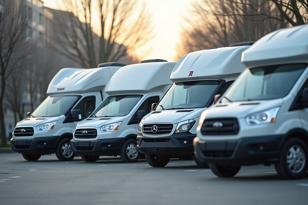 Modern fleet of accessible NEMT transport vehicles meeting broker credentialing requirements
