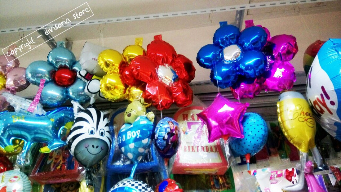 Foil (shiny) or Mylar(plastic) Balloons, 6pc