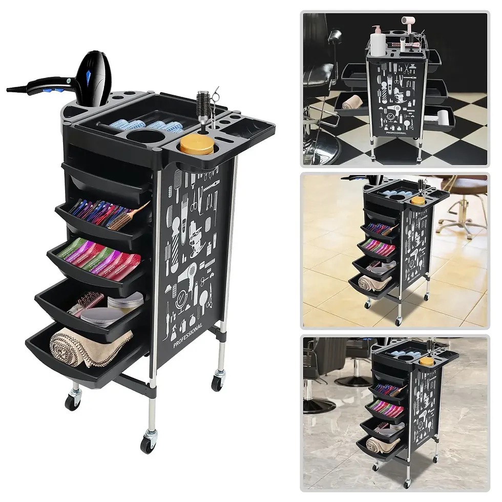 Hairdressing Salon Cart Large Load-bearing Trolley With 5 Drawer Storage Salon S