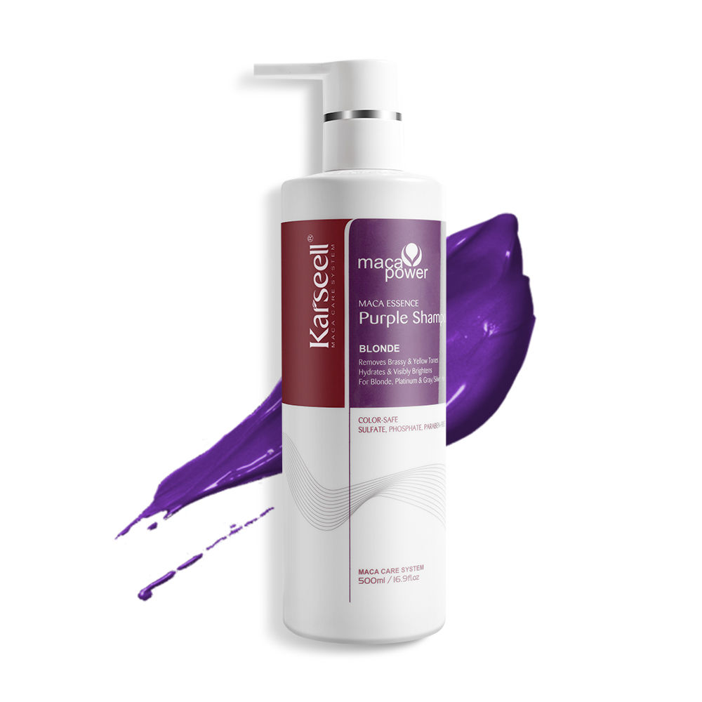Karseell Maca Power Purple Shampoo Professional Neutralizes Brass & Yellow Tones