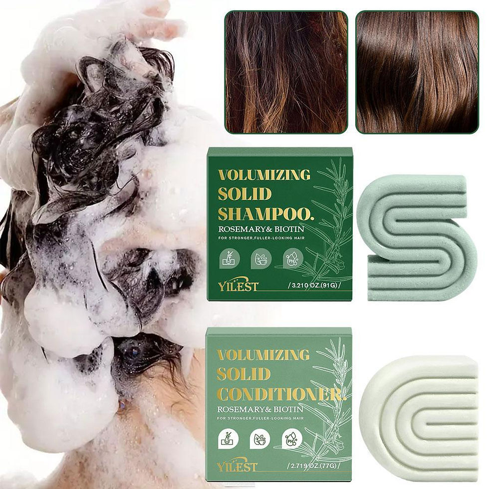 Rosemary & Biotin Shampoo and Conditioner Bar Set for Thinning Hair Volume Shamp