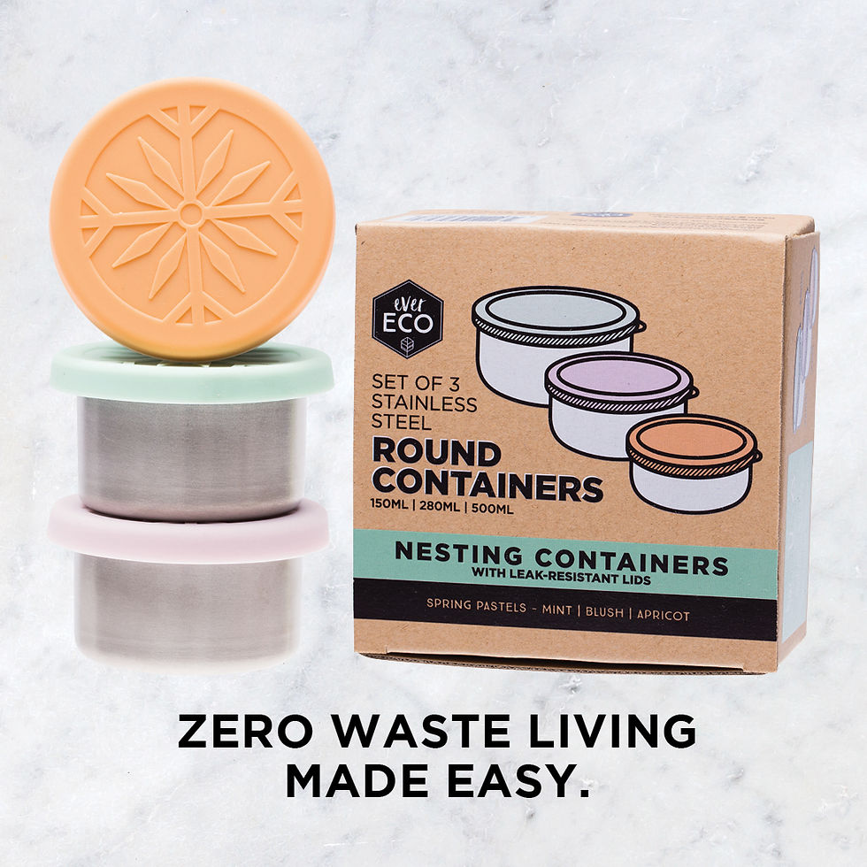 Thumbnail: EVER ECO Set of 3 Round Nesting Containers
