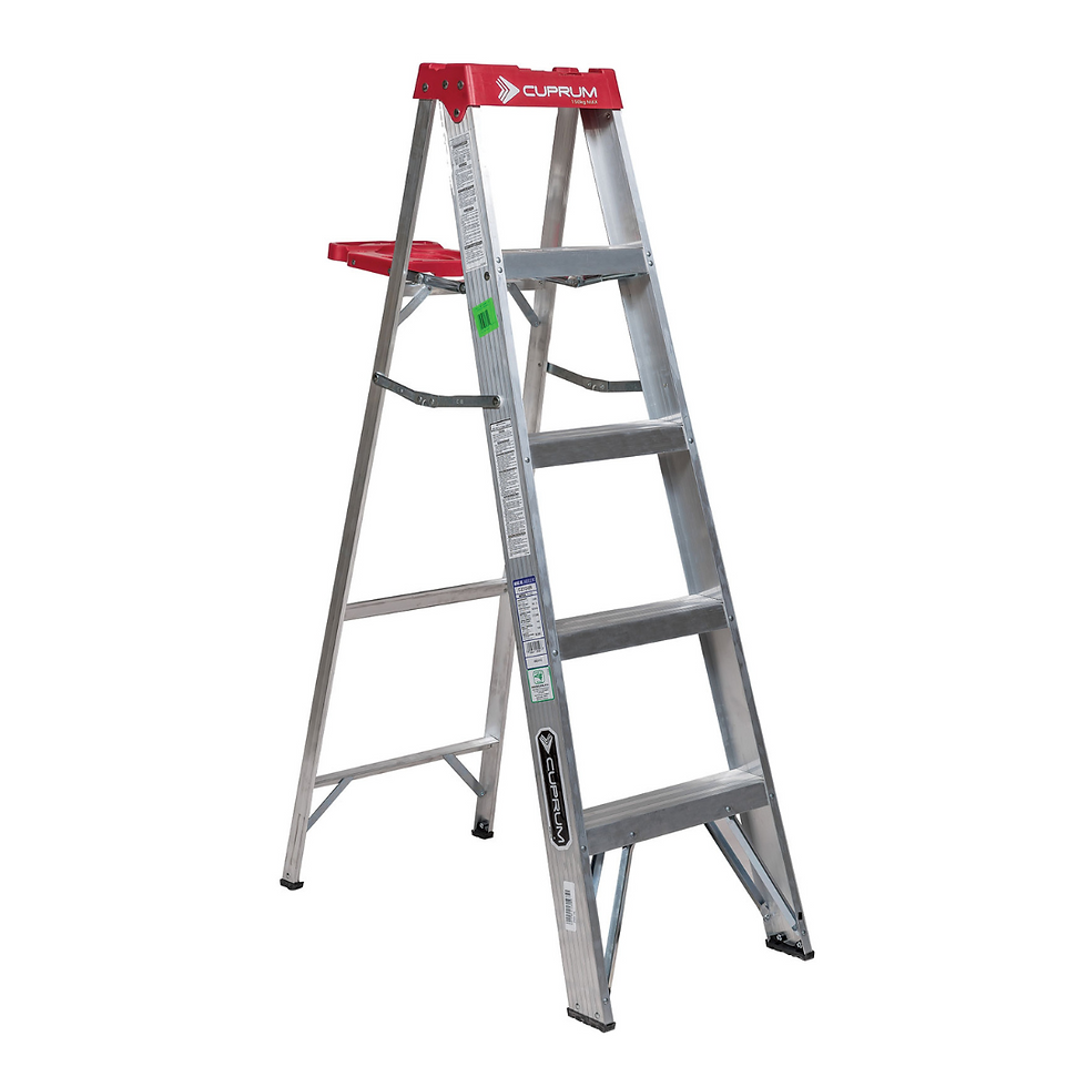 ESCALERA DE TIJERA DE ALUMINIO CUPRUM C-2312-05N - 1.52M DE ALTURA Y 150KG