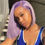 Thumbnail: Lavender Dream Bob 13x4 Lace Front Wig | Custom Colored Human Hair