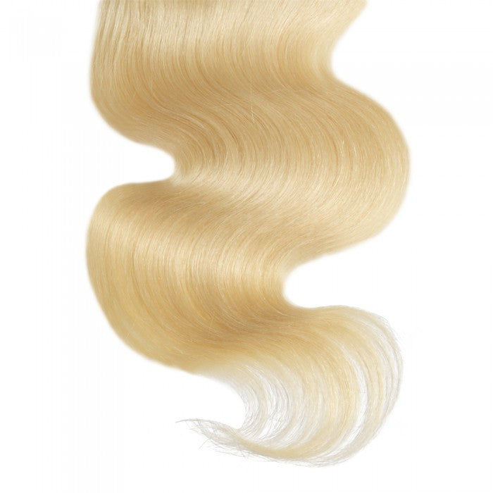 Thumbnail: Premium #613 Blonde Body Wave Bundles With 4×4 Lace Closure | 100% Human Hair