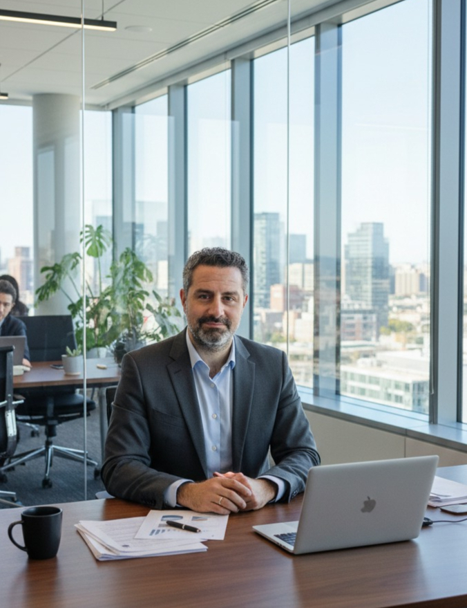 Marco Viglione in the office