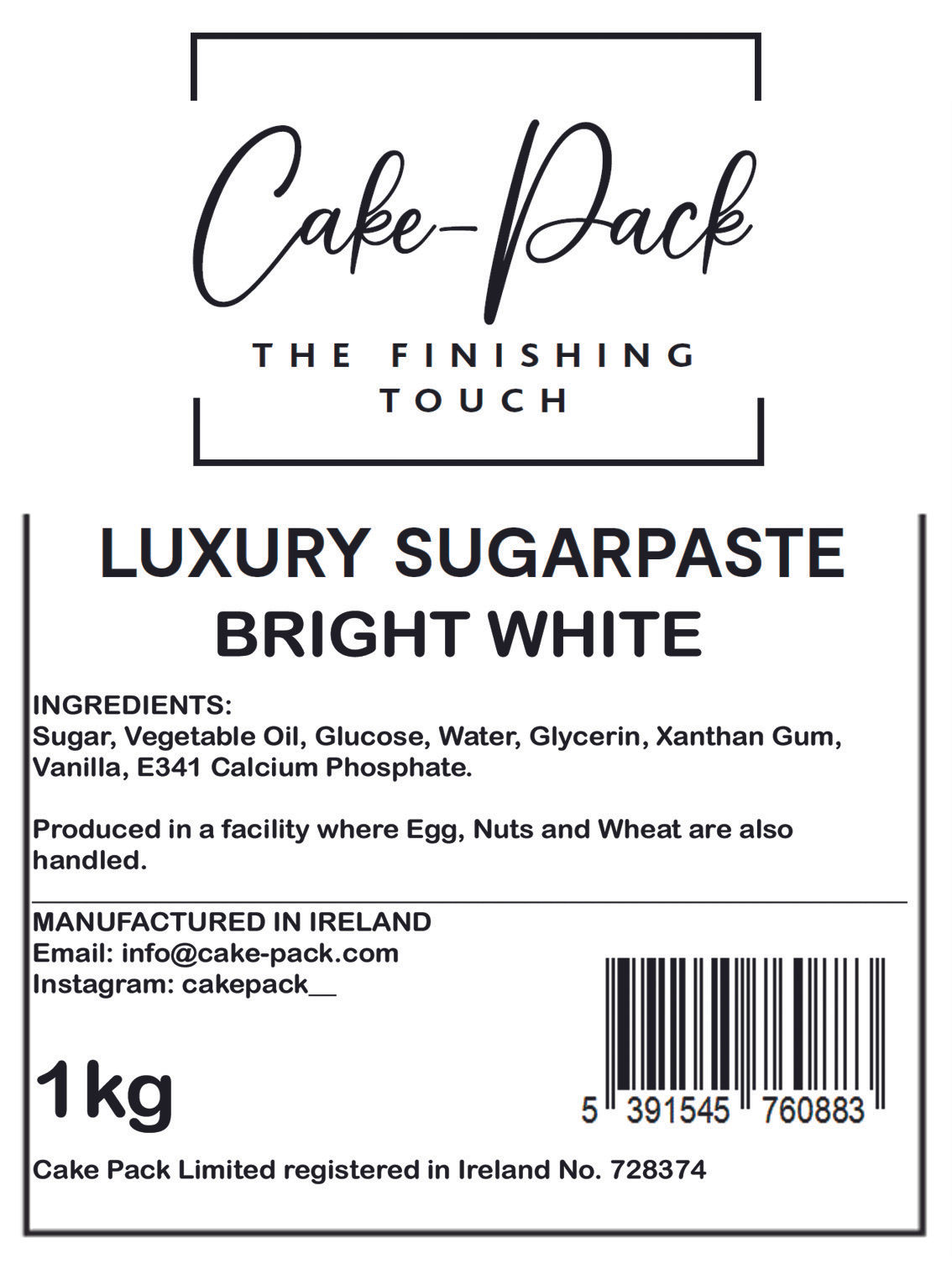 Bright White Luxury Sugarpaste 1kg