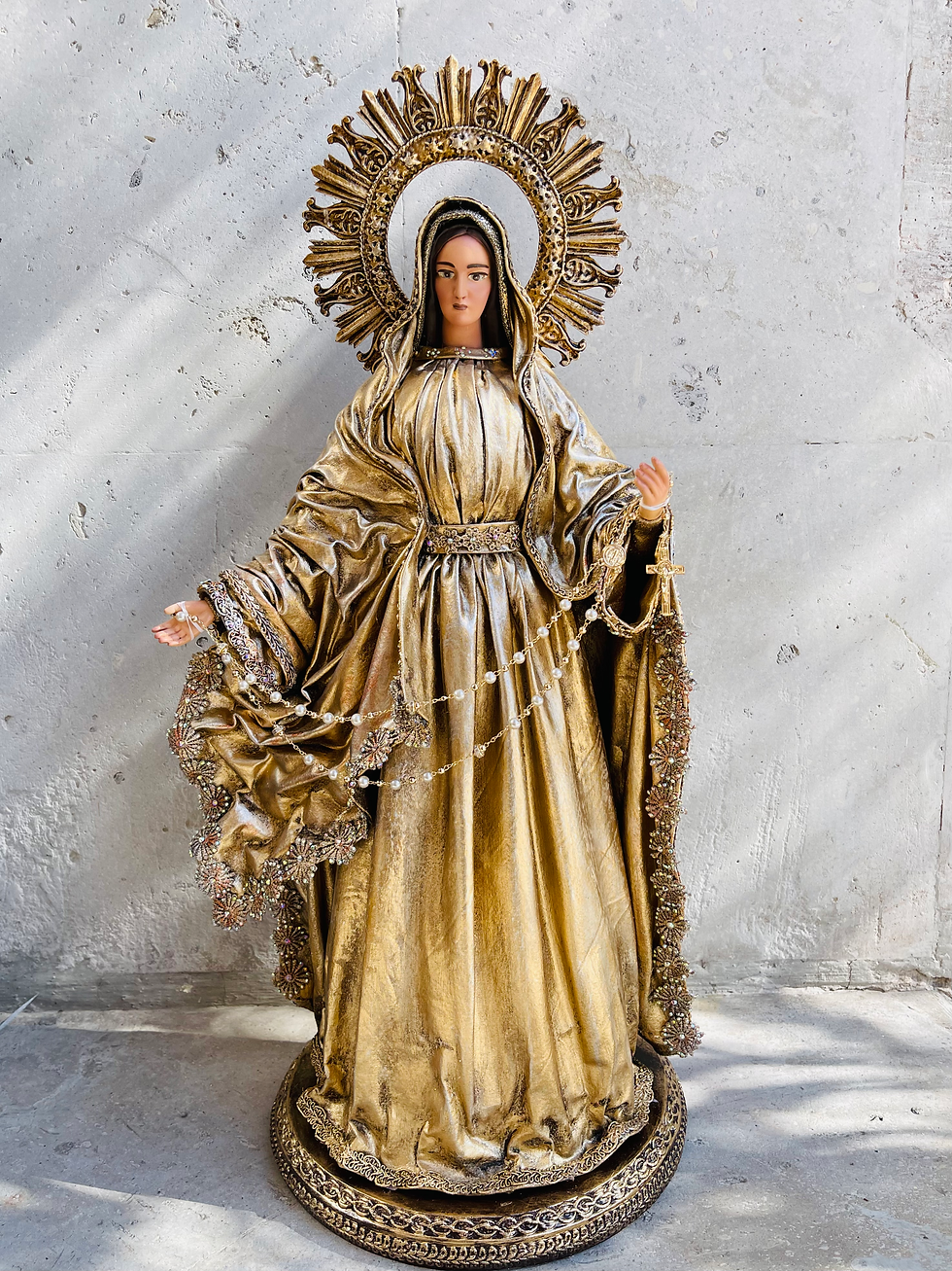 Virgen del Rosario, modelo especial oxido.