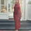 Thumbnail: Tamara Wine bow maxi dress