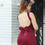Thumbnail: Tamara Wine bow maxi dress