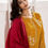 Thumbnail: Muka Cotton Embroidered Party wear Kurta Set for Woman