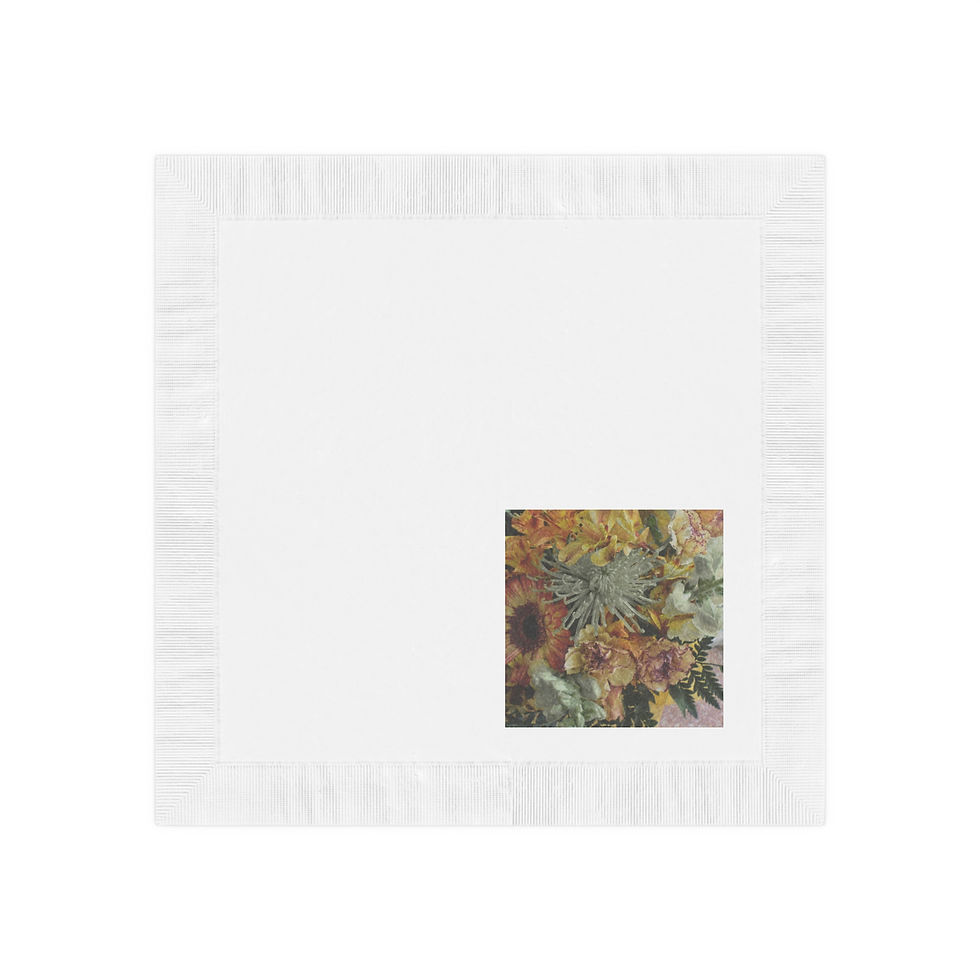 Thumbnail: Earth Angels Collection History 03 White Coined Napkins
