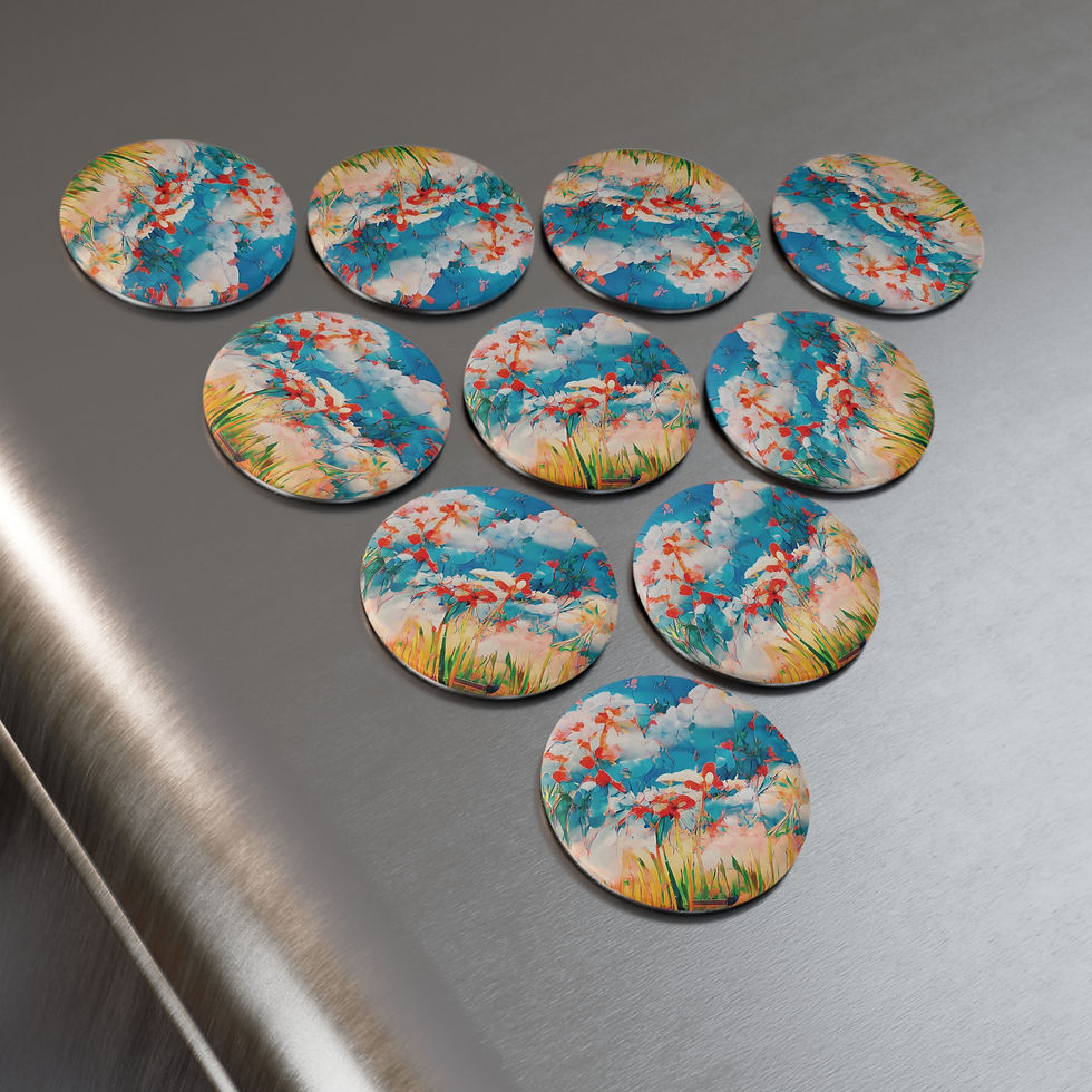 Thumbnail: Earth Angels Collection x Magic Peter Art Button Magnet, Round (1 & 10 pcs)