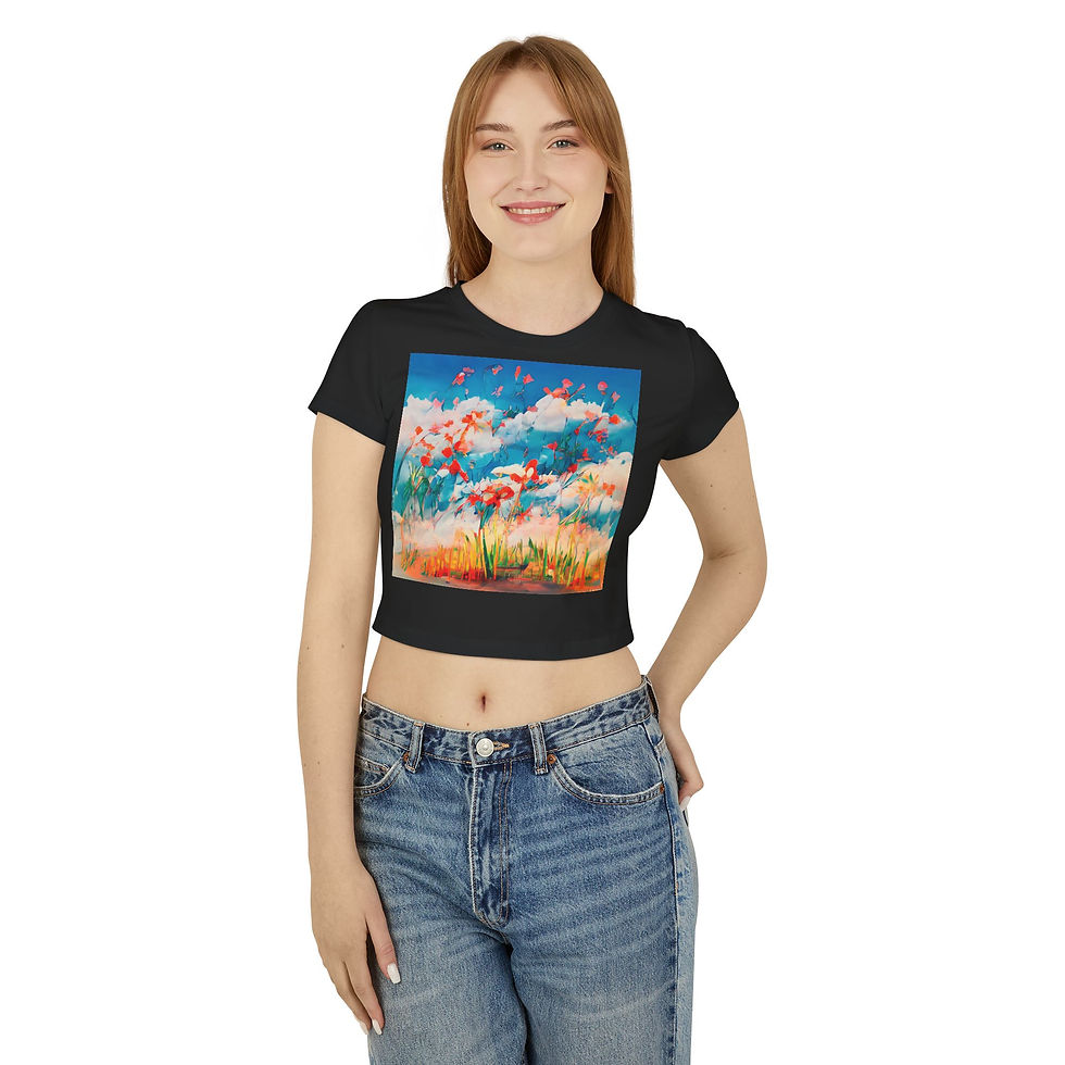 Thumbnail: Earth Angels Collection x Maciek Peter Kozlowski Art Women's Baby Tee