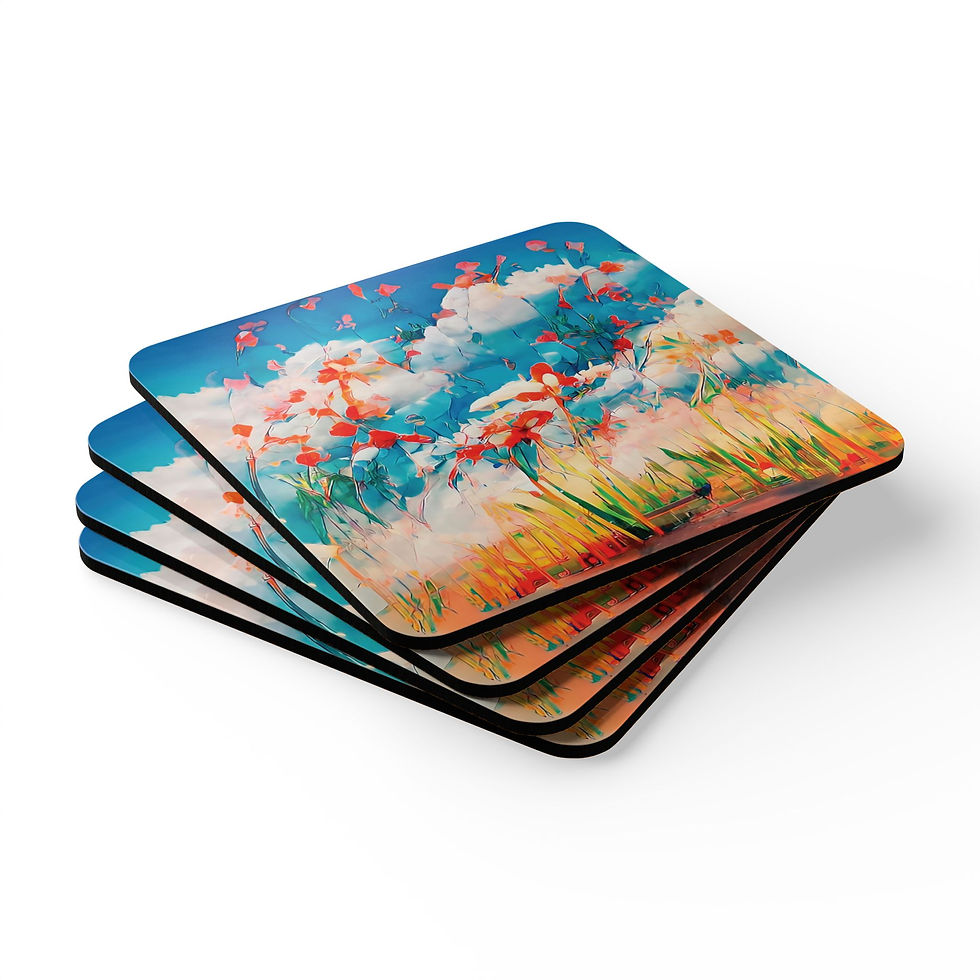 Thumbnail: Earth Angels Collection x Maciek Peter Kozlowski Art Corkwood Coaster Set
