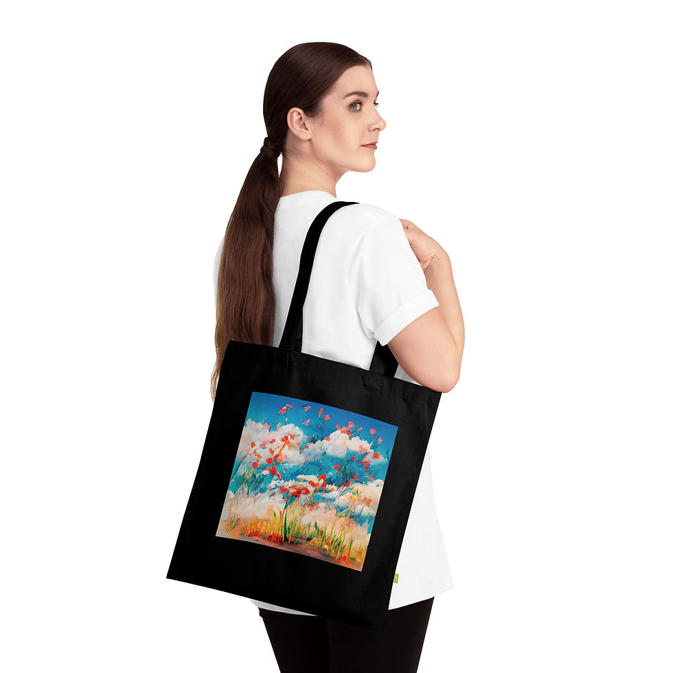 Thumbnail: Earth Angels Collection x Maciek Peter Kozlowski Art Organic Cotton Tote Bag
