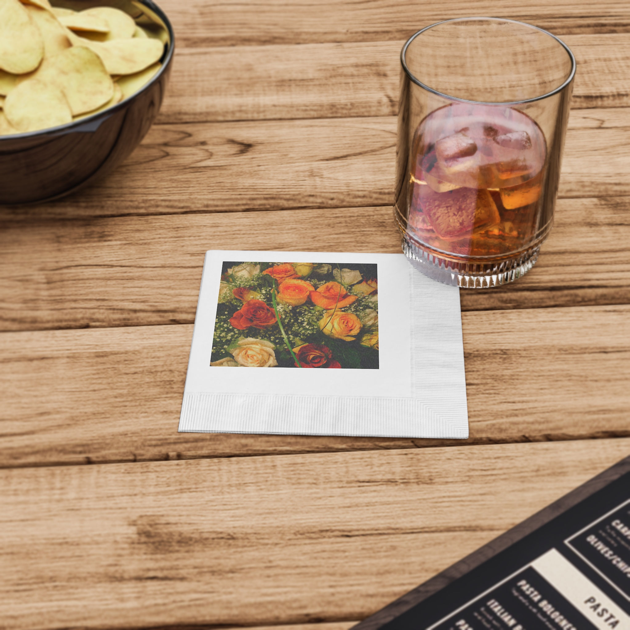 Earth Angels Collection History 04 White Coined Napkins