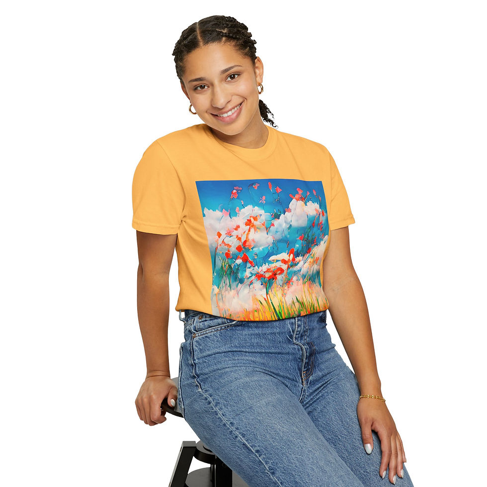 Thumbnail: Earth Angels Collection x Maciek Peter Kozlowski Art Unisex Garment-Dyed T-shirt