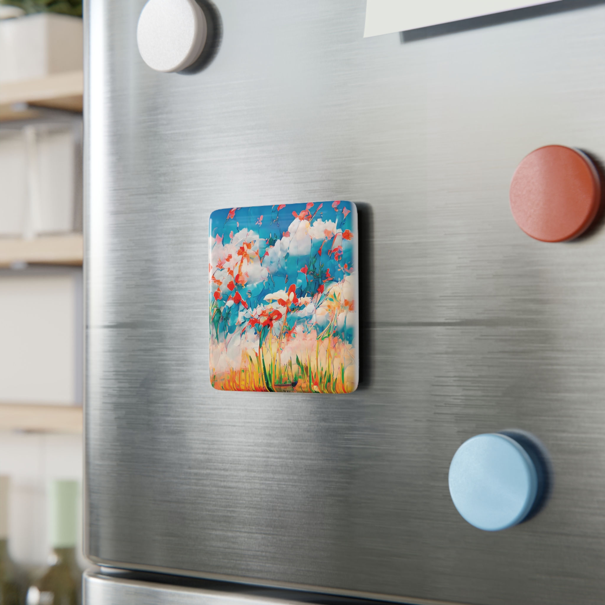 Earth Angels Collection x Maciek Peter Kozlowski Art Porcelain Magnet, Square