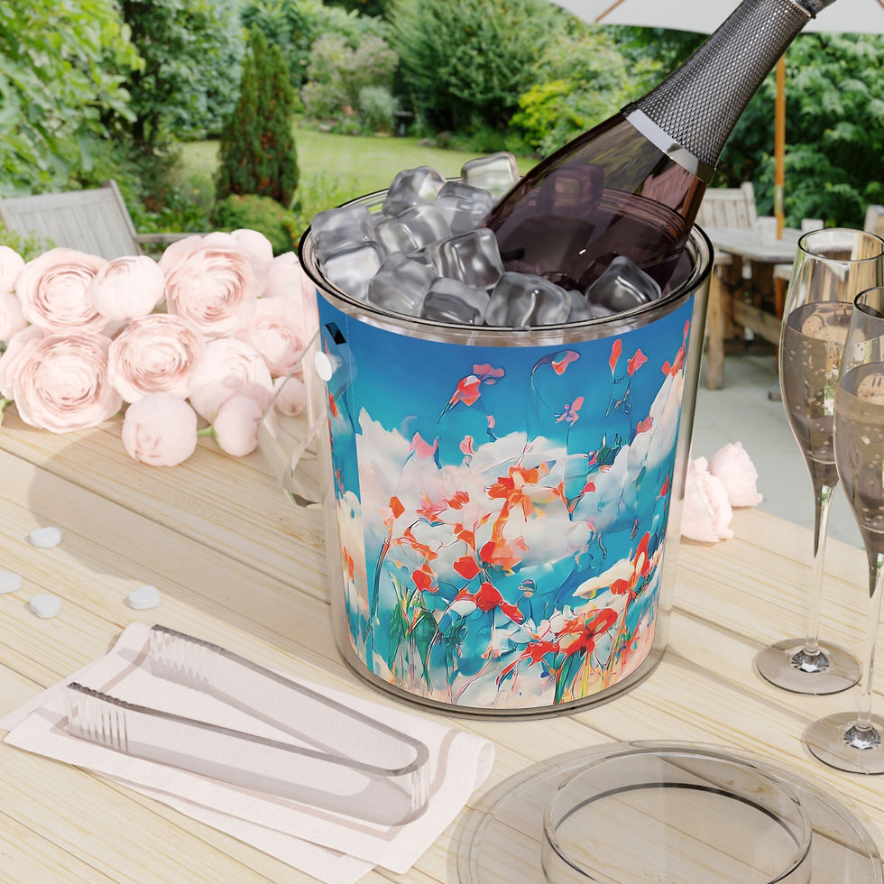 Thumbnail: Earth Angels Collection x Maciek Peter Kozlowski Art Ice Bucket with Tongs