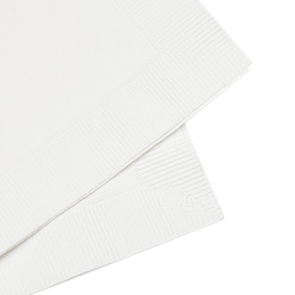 Thumbnail: Earth Angels Collection History 04 White Coined Napkins
