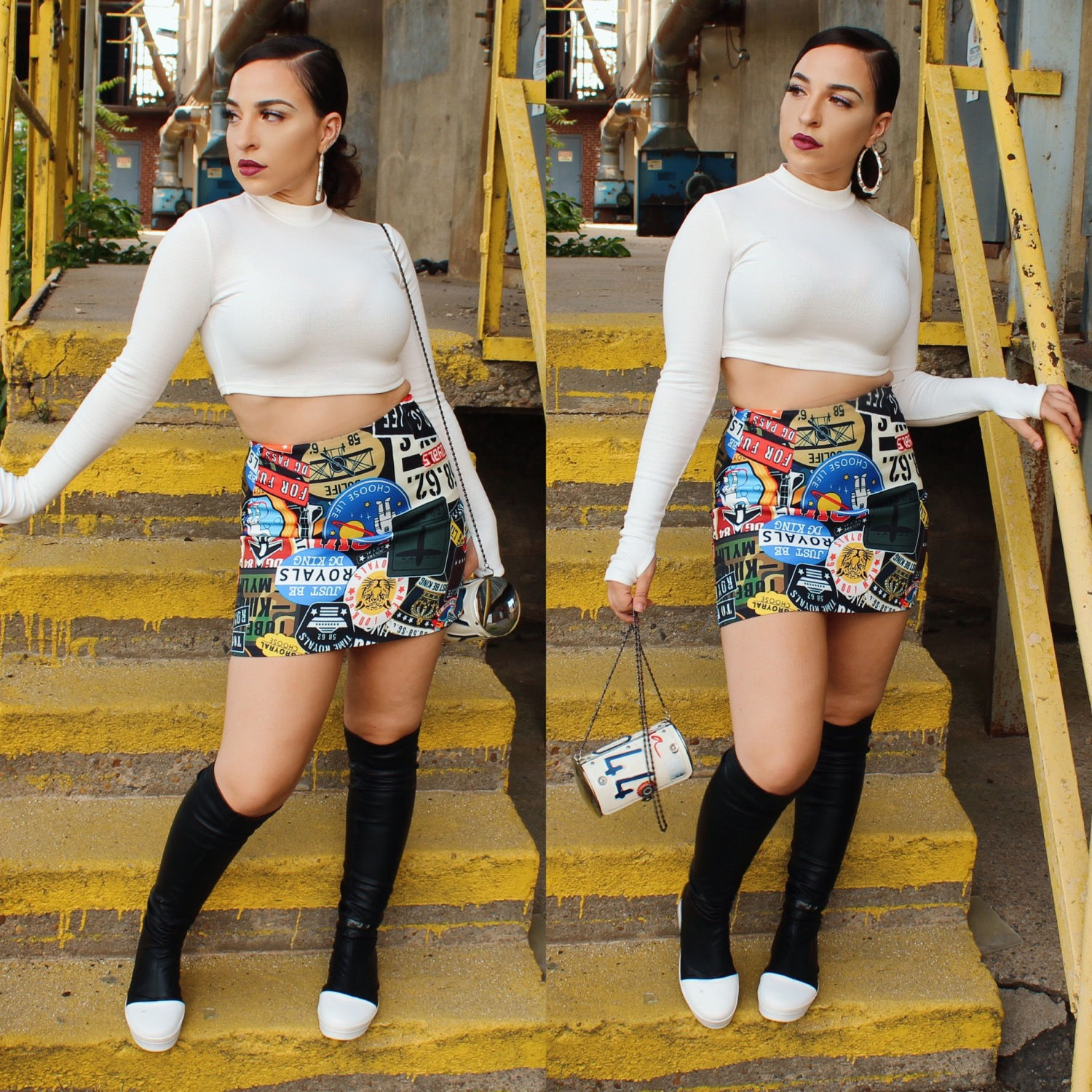 Read The Signs Mini Skirt