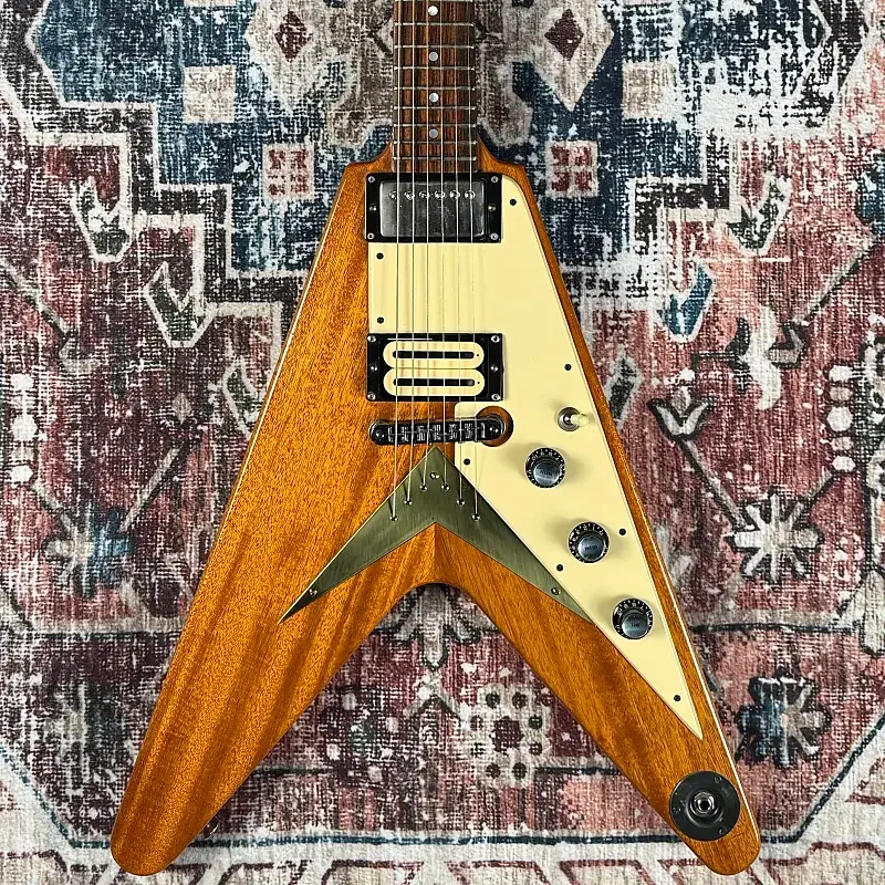 Thumbnail: 1980 Lothson Flying V Vintage Natural Electric Guitar W/ Hardshell Case! 
