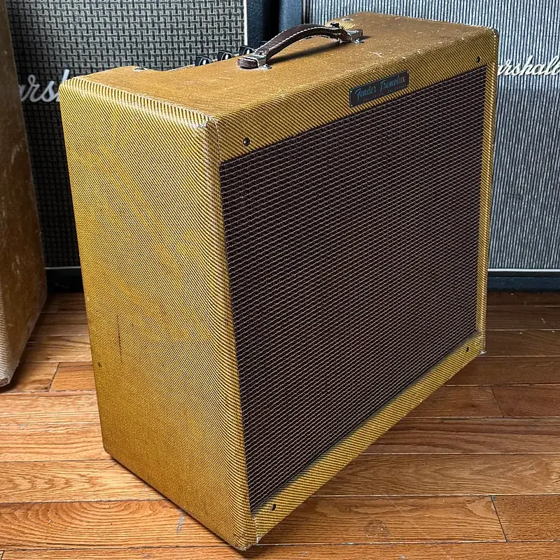 Thumbnail: 1960 Fender Tremolux 5E9A Vintage 1x12 Tweed Narrow Panel Pre CBS Tube Combo Amp