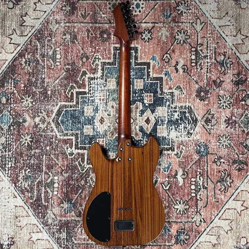 Thumbnail: 2024 Ben Robinson Icon Pro Natural Walnut / Mahogany Custom Electric Guitar W/ S