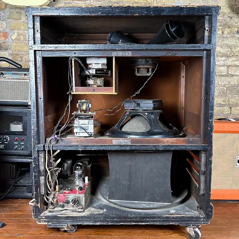 Thumbnail: 1960 Leslie 145 Vintage Low Boy Rotary Speaker W/ 147 Amplifier! 122 142