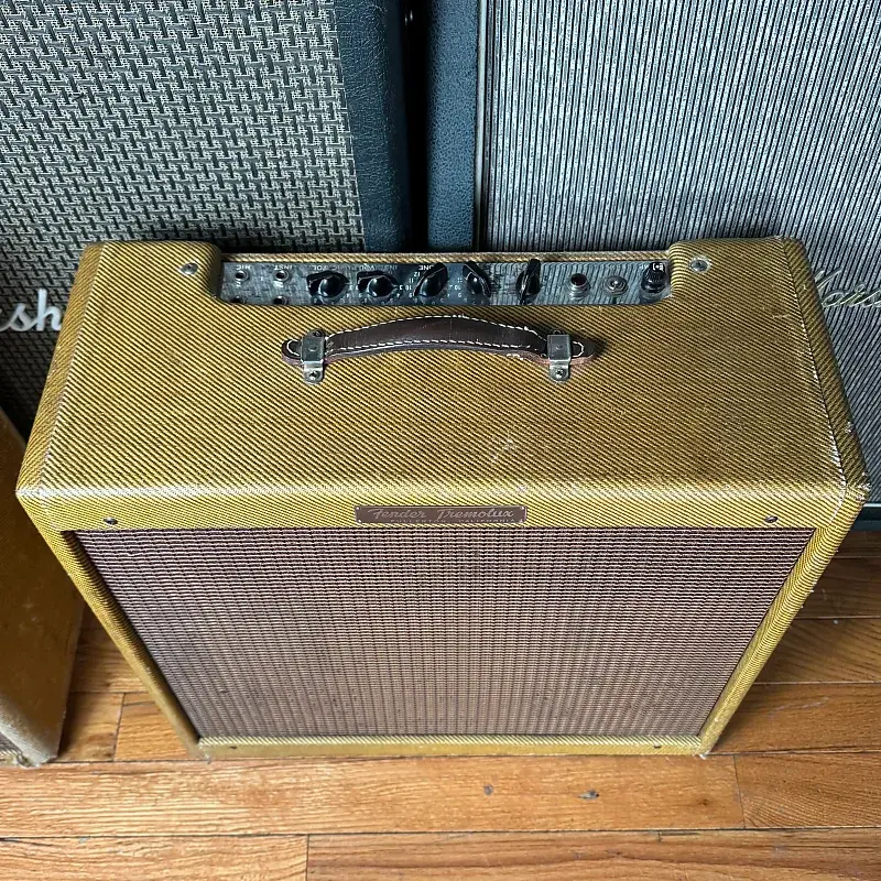 Thumbnail: 1960 Fender Tremolux 5E9A Vintage 1x12 Tweed Narrow Panel Pre CBS Tube Combo Amp