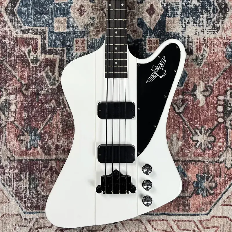 Thumbnail: 2017 Epiphone Thunderbird Classic IV Pro Alpine White Neck Thru Bass W/ Hardshel