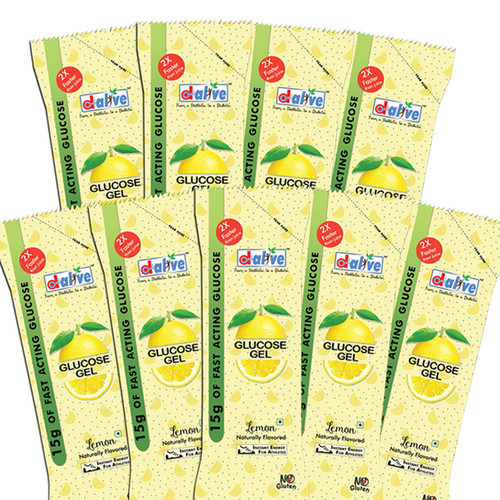 DAlive Glucose Gel 15G Of Fast Acting Glucose (Lemon) 9 Sachets x