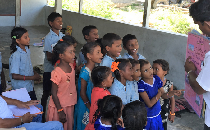Young students engaged in learning