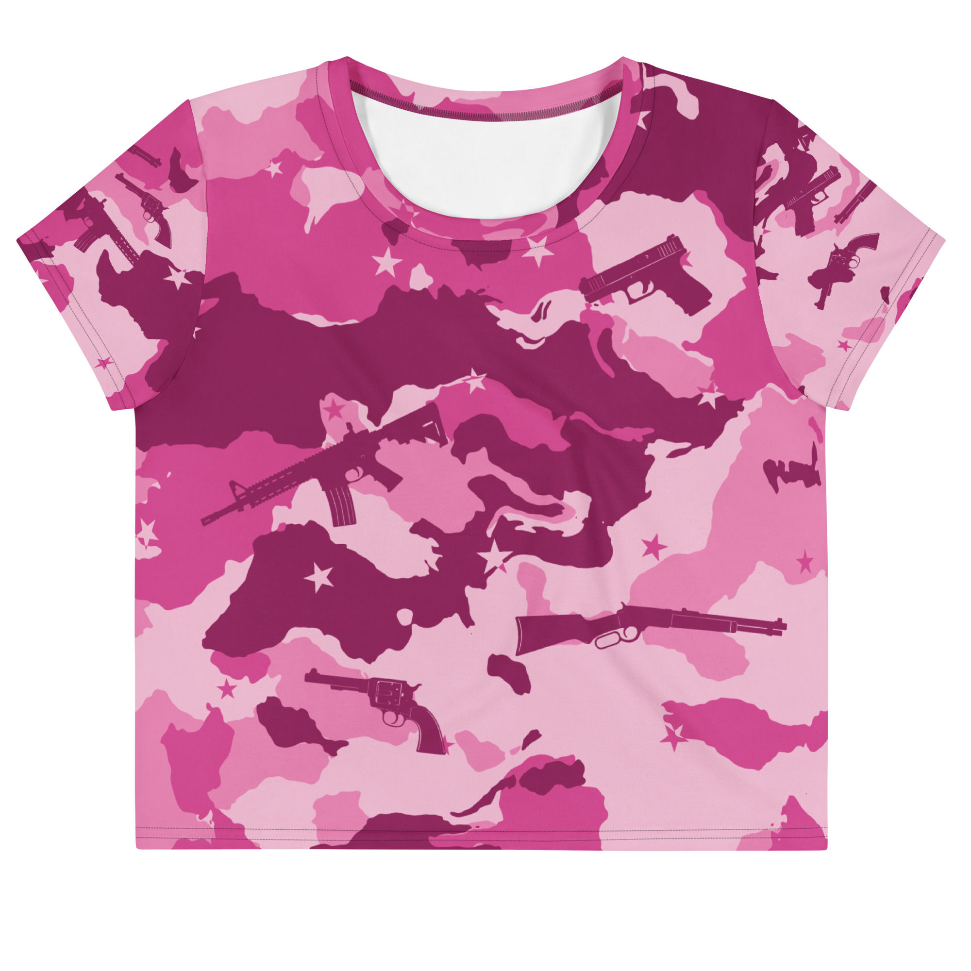Pink Woodland Liberty Crop Tee
