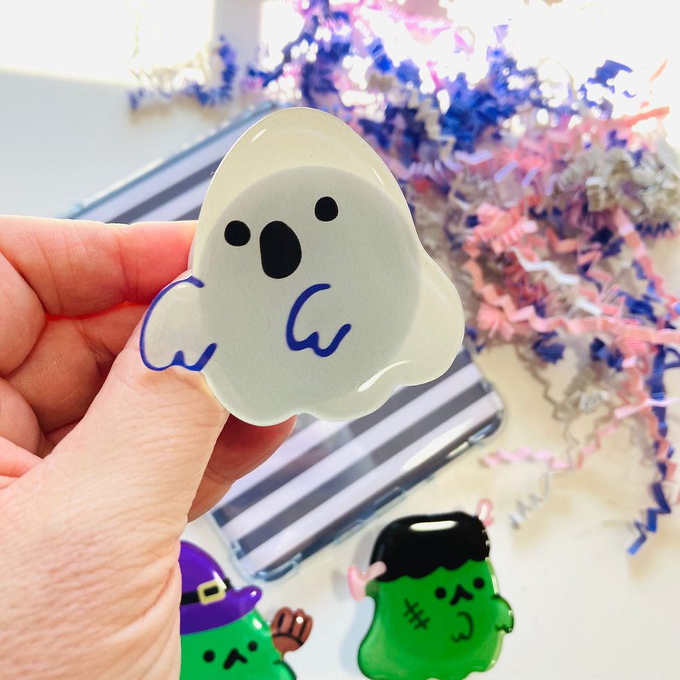 Thumbnail: Cute Halloween Spooky Ghost Kindle Grip