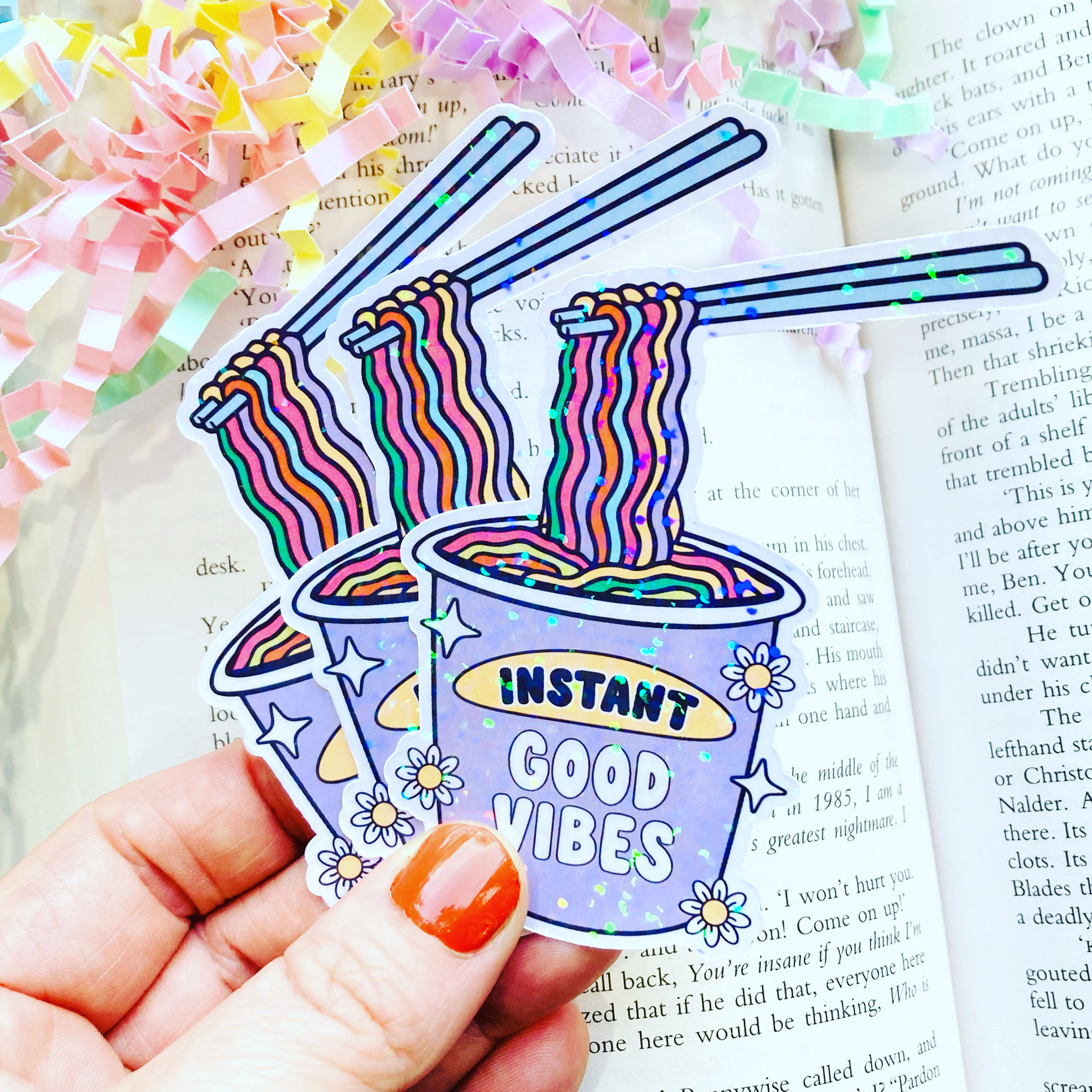 Instant good vibes Sticker