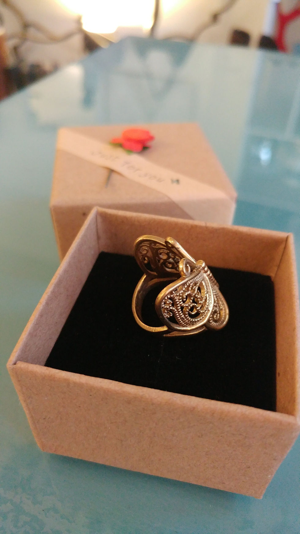 Thumbnail: Brass Tibetan Butterfly Ring