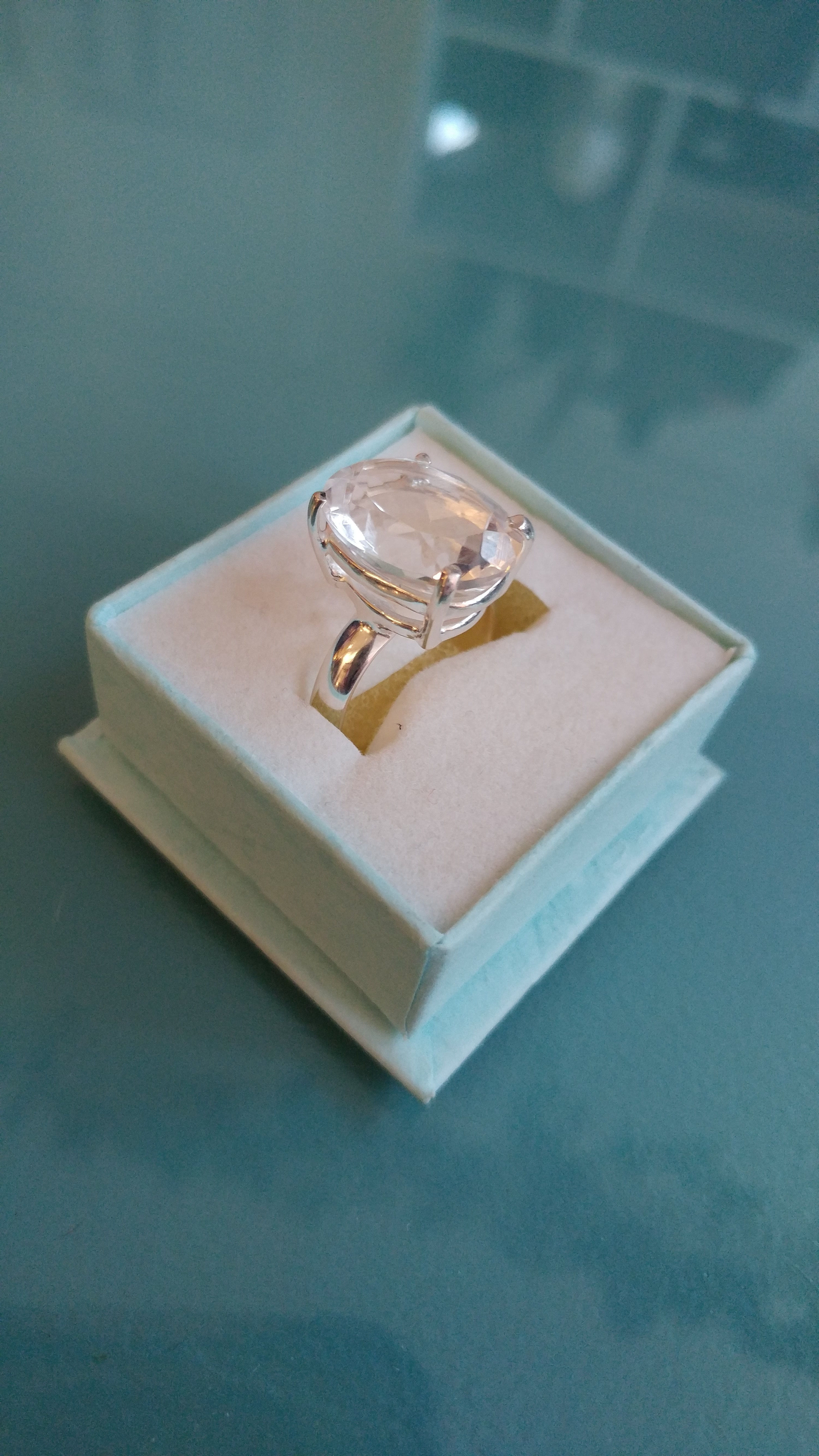 Oval Crystal Quartz Ring