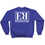 Thumbnail: ROYAL BLUE CREW NECK SWEATER W WHITE PRINT