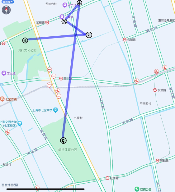 Map of Shanghai Tour 1 Destinations