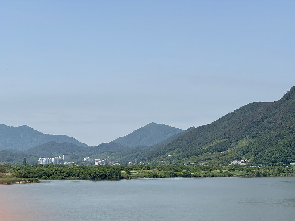 City surrounded by mountains