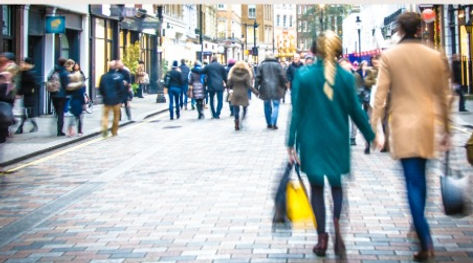 A picture of people enjoying shopping in Glasgow on a private trip from Drummond Scottish Tours, offering private transport to and from the Scottish Borders. 